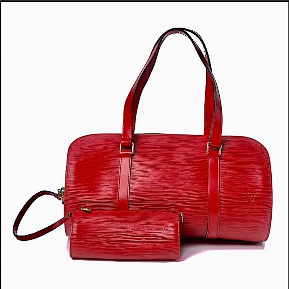 ❤️Louis Vuitton Epi Soufflot with Pochette